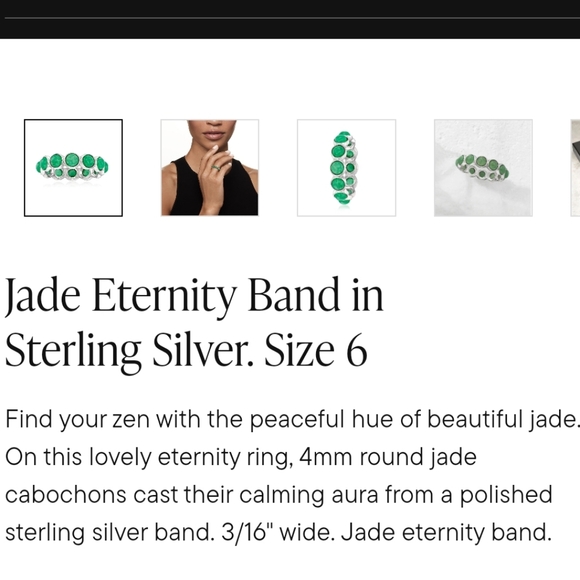 Ross-Simons Jade Eternity Band in Sterling Silver - Picture 10 of 10